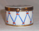 Limoges France Drum Shaped Box Commemorating 200th Bastille Day Exclusif Chamart