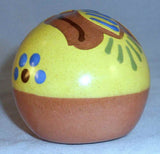 2009 Glazed Redware Egg Sgraffito Design Easter Tulips By Breininger Pottery