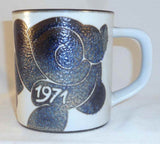 1971 Royal Copenhagen Large Annual Mug Sterling Silver Medallion Anton Michelsen