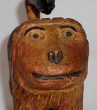 Carved Wood Polychrome Painted Schimmel-Style Folk Art Lion Dierwechter Sisters
