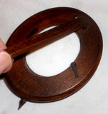 Antique Hand Painted Miniature on Porcelain Young Man in Easel Style Wood Frame