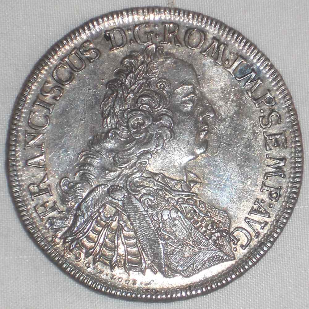 1762 Regensburg Germany Thaler Silver Coin Franz I & City View