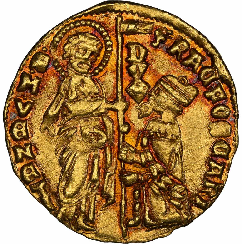 1423-57 Gold Coin Venice Italy Ducat Zecchino Francesco Foscari Fr