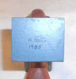 1985 Pennsylvania Folk Art Carved Painted Bird Looking Backwards By Alan Kohr