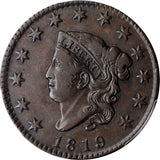 1819 Small Date Liberty Head Large Cent Matron Head Design PCGS VF 30