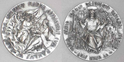 1964 Pope Paul VI Anno II Exceptional Silver Medal Ecumenical Counsel Vatican II