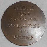 1904 Bronze Medal St. Louis World's Fair America Welcomes the World By DePaulis