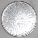Mexican Crown Size Silver Coin Uncommon 1905 CN RP One or Un Peso Choice AU