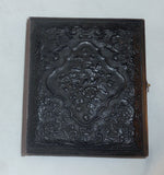 Antique Ambrotype Photo of Bearded Man & His Wife Having Red Cheeks in Case