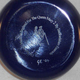 2004 Staffordshire Enamels Round Bombe Trinket Box Exclusively for the Queen Mary 2 Luxury Ocean Liner Made in England