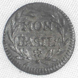 Beautiful Small Billon Coin ND 1750 One Rappen Basel City Switzerland Toned Unc.
