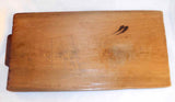 Antique Yellow Pine Wooden Primitive Candle Box with Slide Lid Red Wash Finish