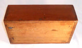 Antique Yellow Pine Wooden Primitive Candle Box with Slide Lid Red Wash Finish