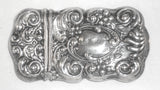 Antique Sterling Silver Match Safe or Vesta Repousse Scroll and Flower Design