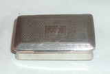 Antique Metal Rectangular Vinaigrette With Unusual Slide Grill Monogrammed GB
