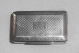 Antique Metal Rectangular Vinaigrette With Unusual Slide Grill Monogrammed GB