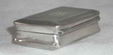 Antique Metal Rectangular Vinaigrette With Unusual Slide Grill Monogrammed GB