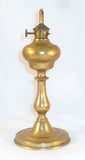 Antique Tall Table Top French Brass Oil Lamp Marked “AP PARIS”