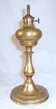 Antique Tall Table Top French Brass Oil Lamp Marked “AP PARIS”