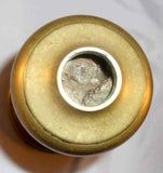 Antique Tall Table Top French Brass Oil Lamp Marked “AP PARIS”