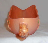 Beautiful Early 1950s Roseville Pottery Pink Apple Blossom Long Bowl 329-10"