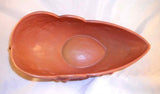 Beautiful Early 1950s Roseville Pottery Pink Apple Blossom Long Bowl 329-10"