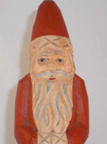 1994 Hand Carved & Painted Wood Folk Art Santa Figure By Jonathan Bastian