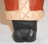 1994 Hand Carved & Painted Wood Folk Art Santa Figure By Jonathan Bastian