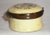 Antique Battersea Enameled Moto Patch Box Staffordshire England A Trifle Like This Should Secure Me a Kiss