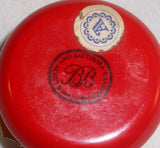 English Round Bilston & Battersea Enamels Box Red Roses Bouquet with Love