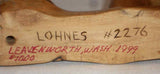 1999 Carved Lacquered Wood Small Bird Perched on Branch Lohnes Leavenworth, WA