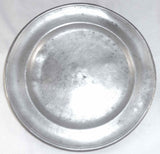 Antique 8" Pewter Single Reed Edge Plate Touch of Blakslee Barns Philadelphia Pennsylvania