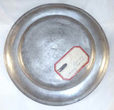 Antique 8" Pewter Single Reed Edge Plate Touch of Blakslee Barns Philadelphia Pennsylvania