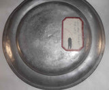 Antique 8" Pewter Single Reed Edge Plate Touch of Blakslee Barns Philadelphia Pennsylvania