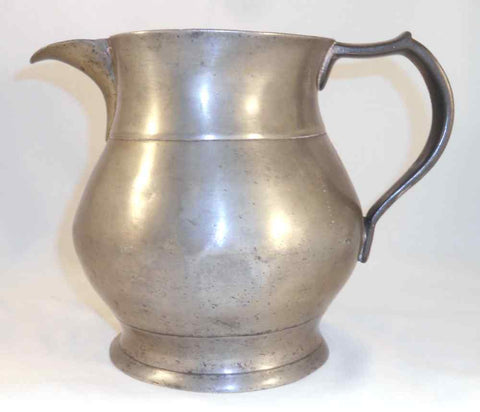 Antique 6 1/2" Open-top Pewter Pitcher Applied Handle and Spout T. D. Boardman