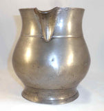 Antique 6 1/2" Open-top Pewter Pitcher Applied Handle and Spout T. D. Boardman