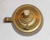 Antique KOMAX Brass Fluid or Oil Lamp Decorated Finger Loop & Wick Made in USA