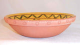 2000 Breininger Redware Sgraffito Decorated Bowl Liberty Bell Tulips Flowers