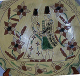 2004 Glazed Large Redware Sgraffito Decorated Charger Steve and Denise Dunkelberger Wedding by Lester Breininger