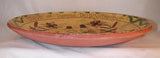 2004 Glazed Large Redware Sgraffito Decorated Charger Steve and Denise Dunkelberger Wedding by Lester Breininger