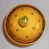 1991 Breininger Rare Glazed Double Wall Lidded Redware Jar Pierced Work Exterior