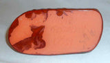 1989 Glazed Redware Figurine Dog Laying Down Stick in Mouth Breininger Pottery
