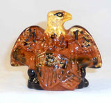2000 Glazed Redware Patriotic Spread Wing Eagle Canons Shield Lester Breininger