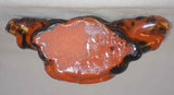 2000 Glazed Lester Breininger Redware Patriotic Figurine Spread Wing Eagle Canons Shield