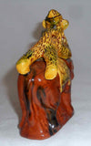 Breininger 1993 Glazed Redware Figurine Monkey With Banana on Elephant Back