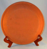 1995 Breininger Glazed & Sgraffito Redware Plate Moravian Style Merry Christmas
