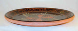 1995 Breininger Glazed & Sgraffito Redware Plate Moravian Style Merry Christmas