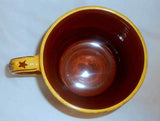 1992 Breininger Glazed Sgraffito Decorated Yellow Quart Mug Patriotic Eagle