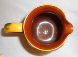 1992 Breininger Redware Flat Sided Pitcher Sgraffito Distelfink, Tulip & Flowers