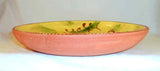 1981 Breininger Redware Sgraffito Plate Bird Tulips Heart Start Day With a Smile